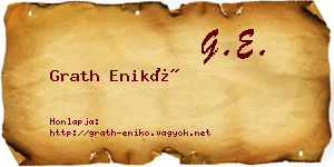Grath Enikő névjegykártya